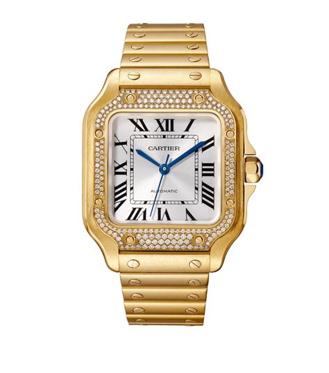 cartier santos watch gold